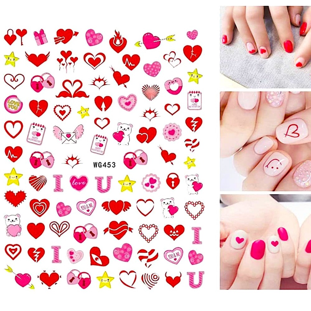 💌BO/GO$6 Valentine’s Day Nail Sticker Decals